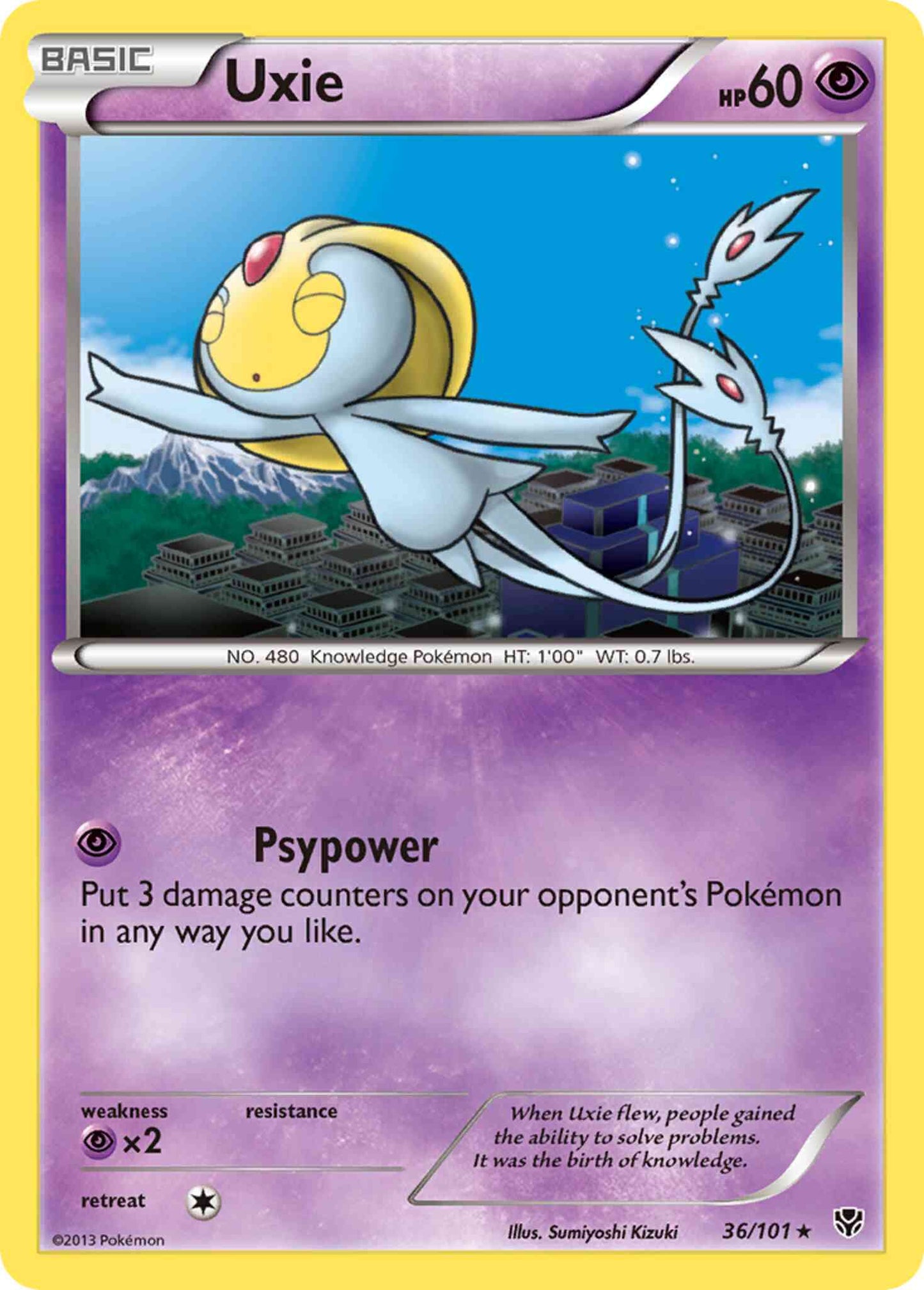Uxie - 36/101 - Rare [bw10-36] [Non-Holo]