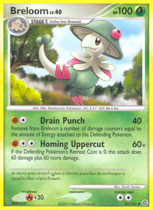 Breloom - 45/132 - Uncommon [dp3-45] [Non-Holo]