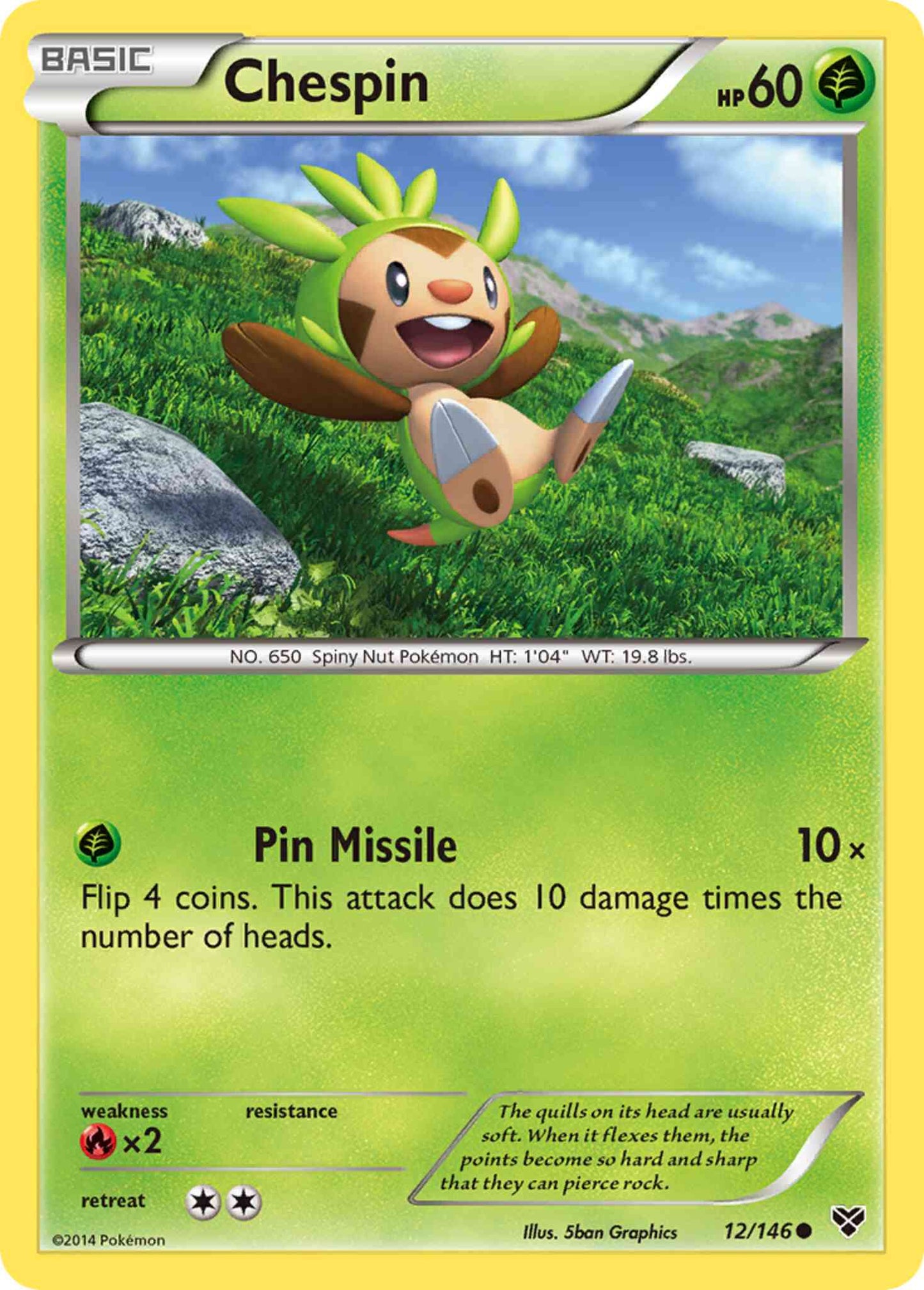 Chespin - 12/146 - Common [xy1-12] [Non-Holo]
