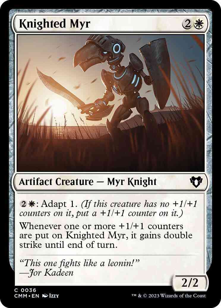 Knighted Myr [36] [Commander Masters] [Non-Foil]