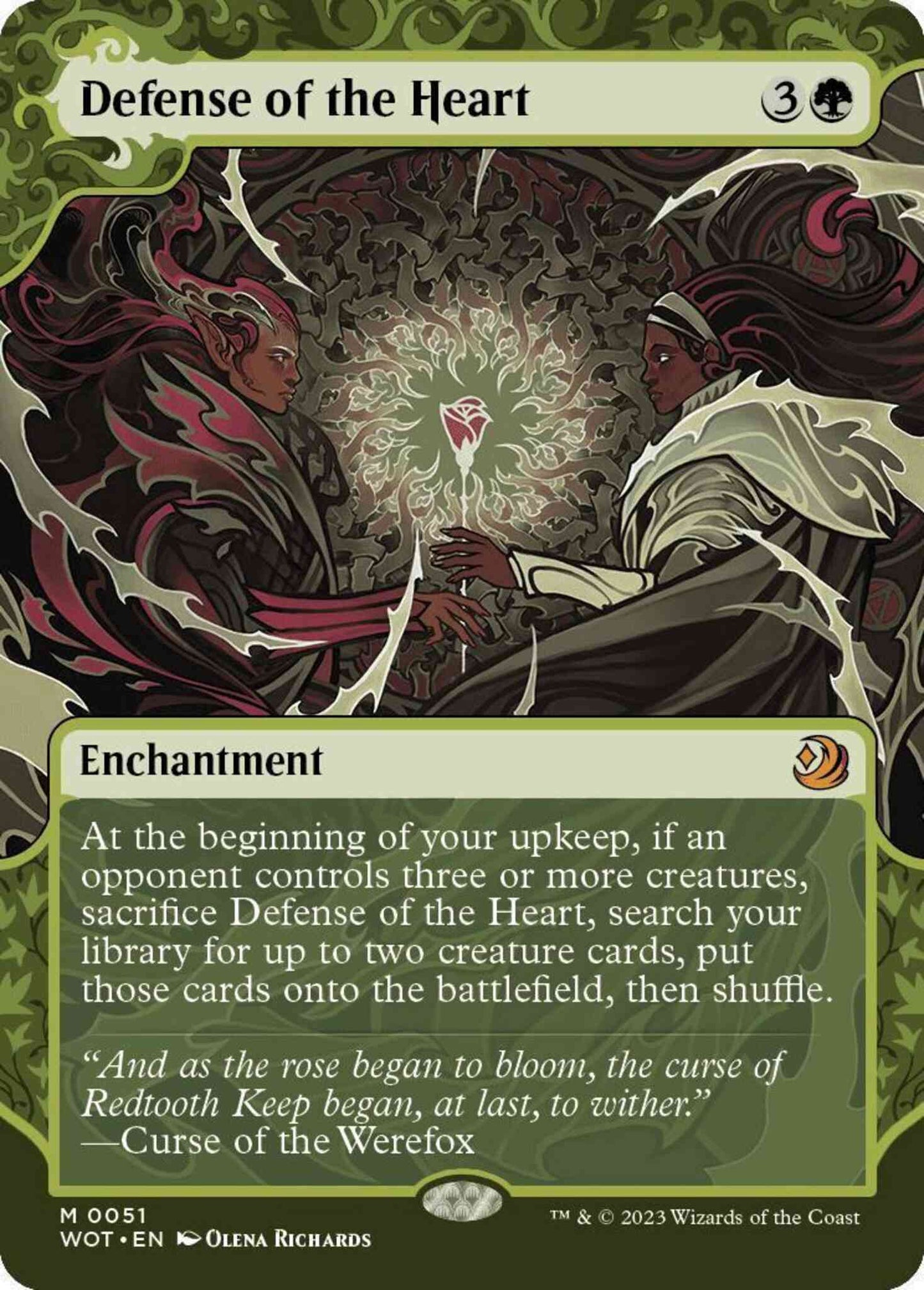Defense of the Heart [51] [Enchanting Tale Showcase] [Wilds of Eldraine: Enchanting Tales] [Non-Foil]