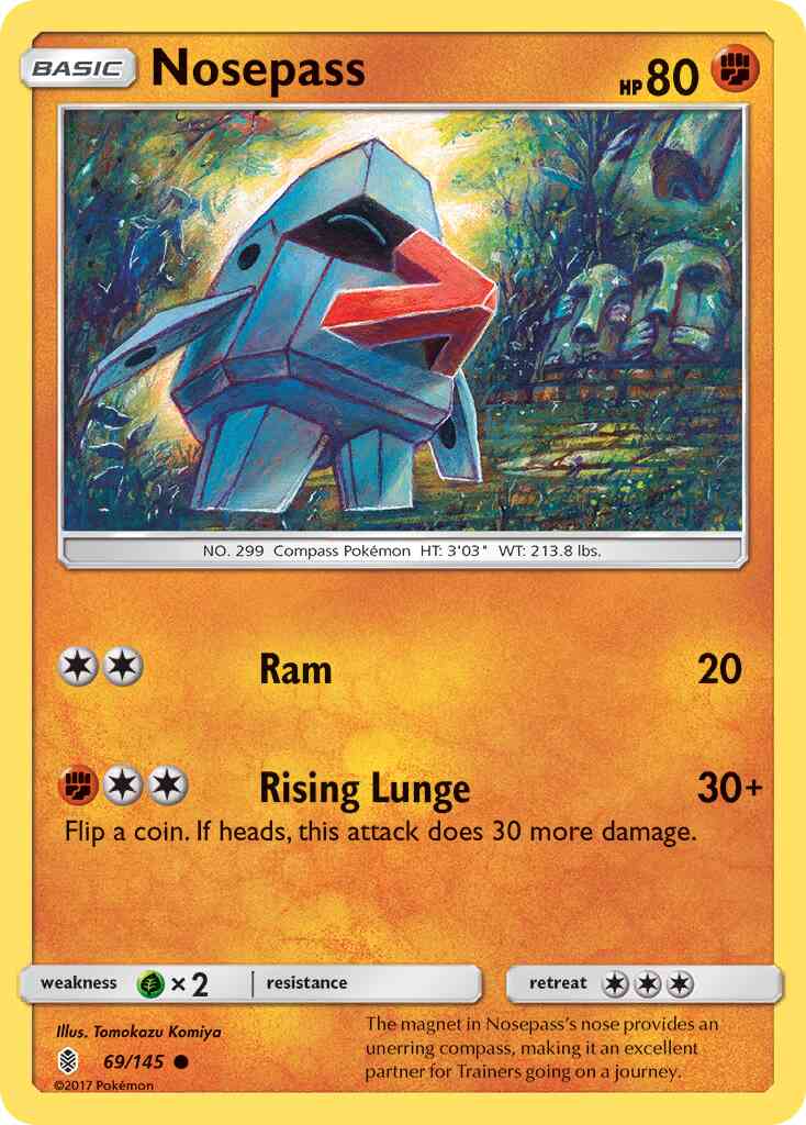 Nosepass - 69/145 - Common [sm2-69] [Reverse Holo]