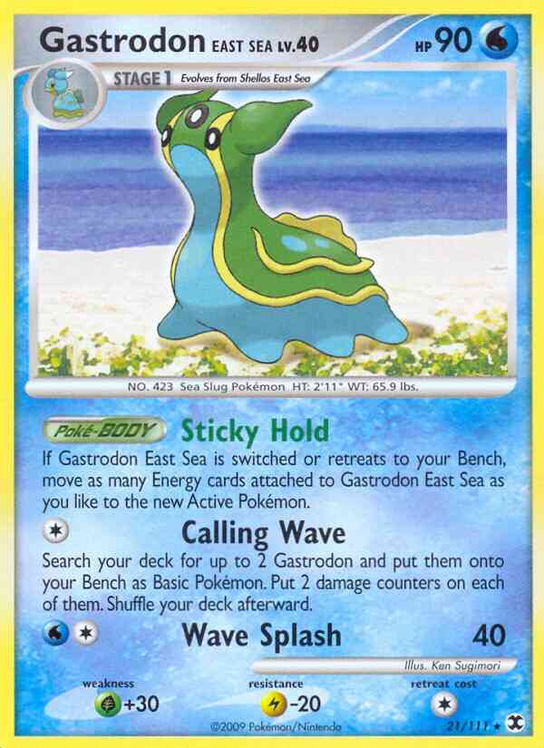 Gastrodon East Sea - 21/111 - Rare [pl2-21] [Non-Holo]
