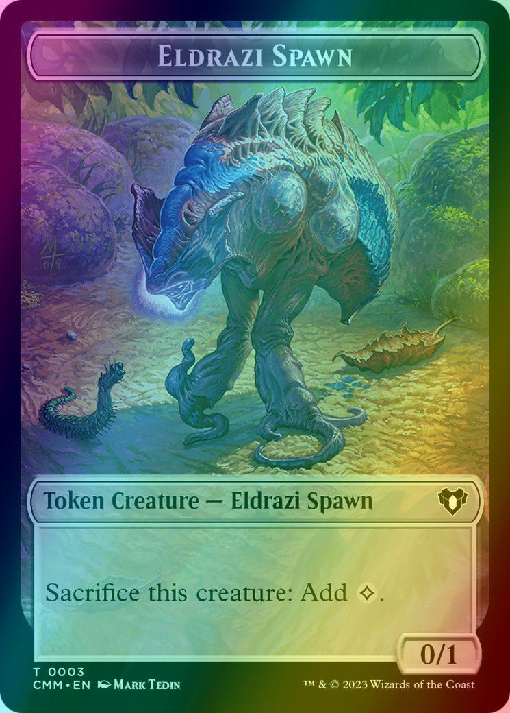 Cat Token (05) // Eldrazi Spawn Token (03) [Commander Masters: Tokens] [Foil]