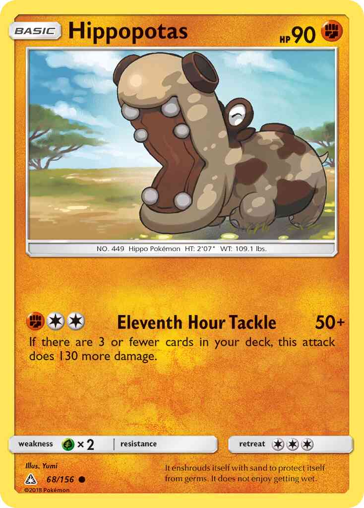 Hippopotas - 68/156 - Common [sm5-68] [Reverse Holo]