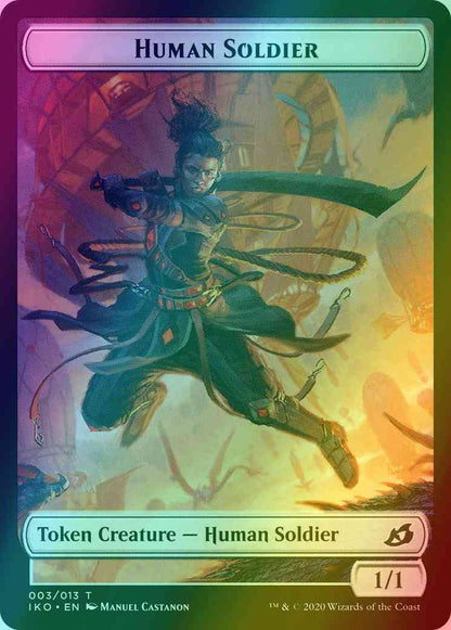 Human Soldier Token (03) // Shark Token (07) [Ikoria Lair of Behemoths Tokens] [Foil]