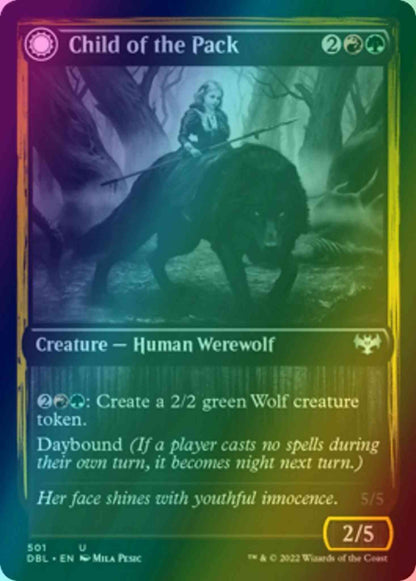 Child of the Pack // Savage Packmate [501] [Innistrad: Double Feature] [Foil]