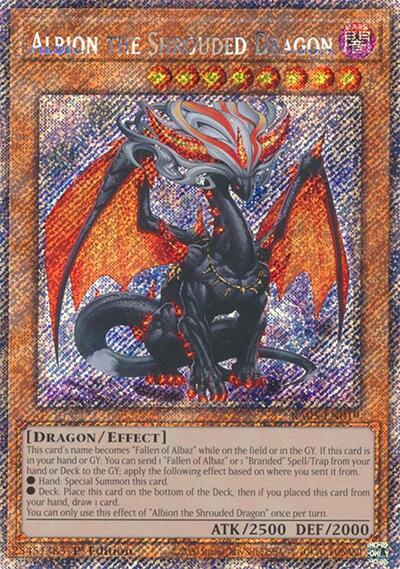 Albion the Shrouded Dragon - RA05-EN019 - Platinum Secret Rare - 1st Edition