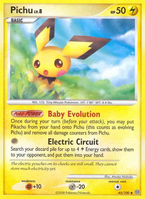 Pichu - 45/100 - Uncommon [dp7-45] [Non-Holo]