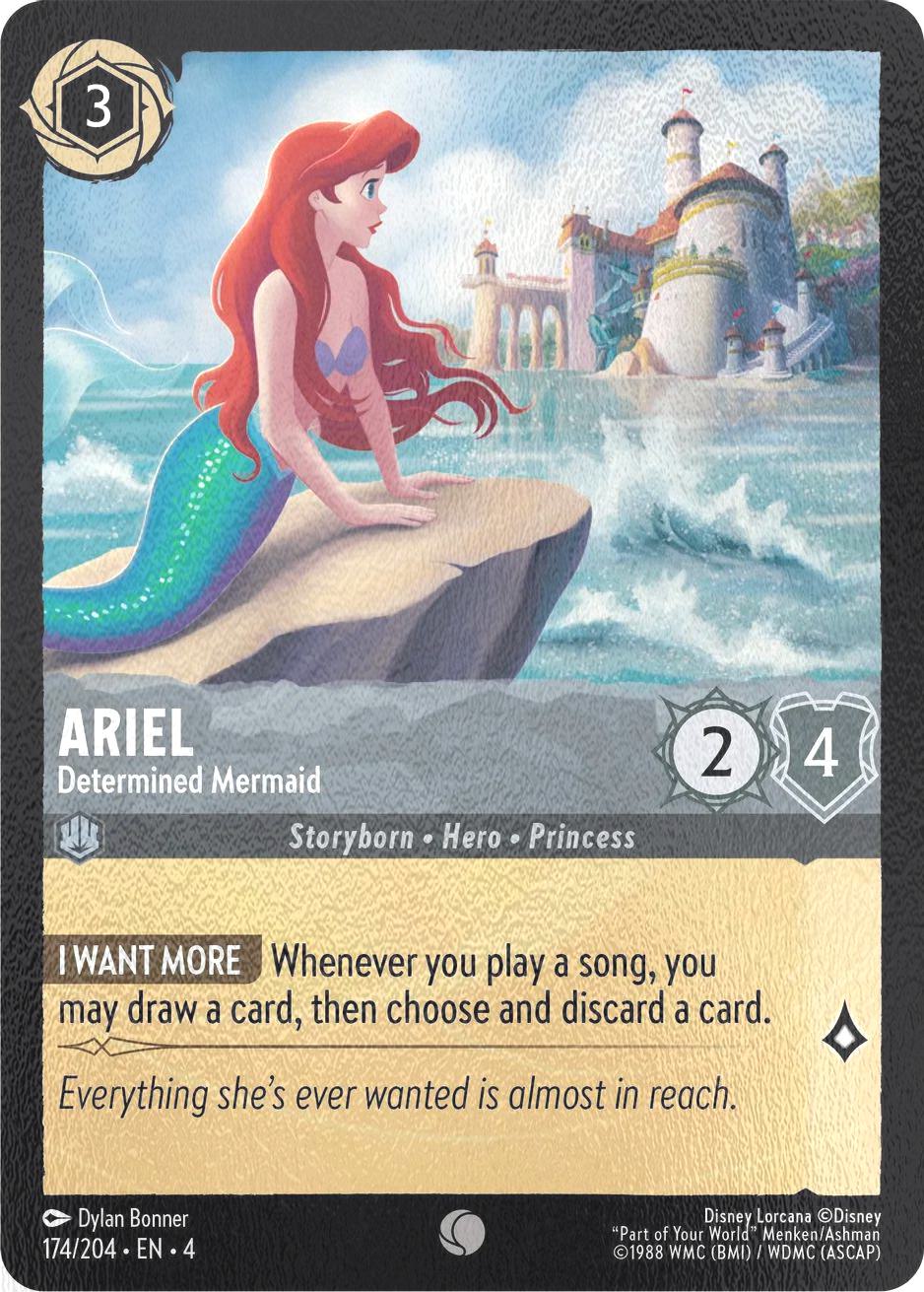 Ariel - Determined Mermaid - 174/204 [Ursula's Return] [Cold Foil]