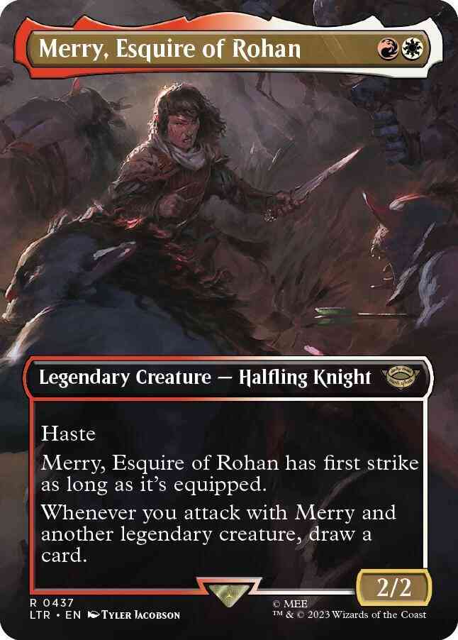 Merry, Esquire of Rohan [437] [Borderless] [The Lord of the Rings: Tales of Middle-earth] [Non-Foil]