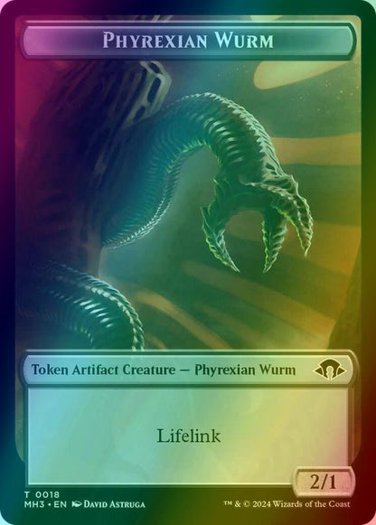 Phyrexian Germ Token (16) // Phyrexian Wurm Token (18) [Modern Horizons 3: Tokens] [Foil]