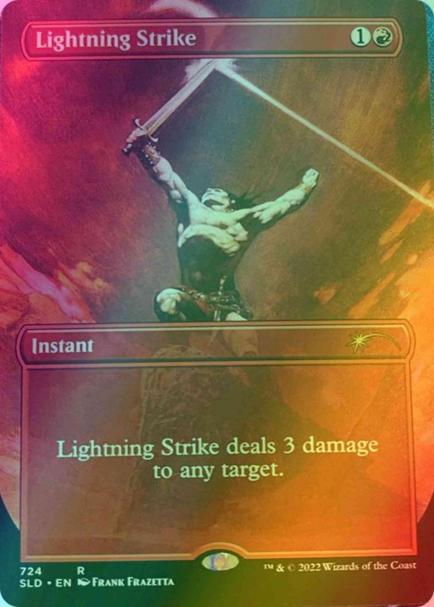 Lightning Strike [0724] [Borderless] [Frank Frazetta] [Secret Lair Drop] [Foil]