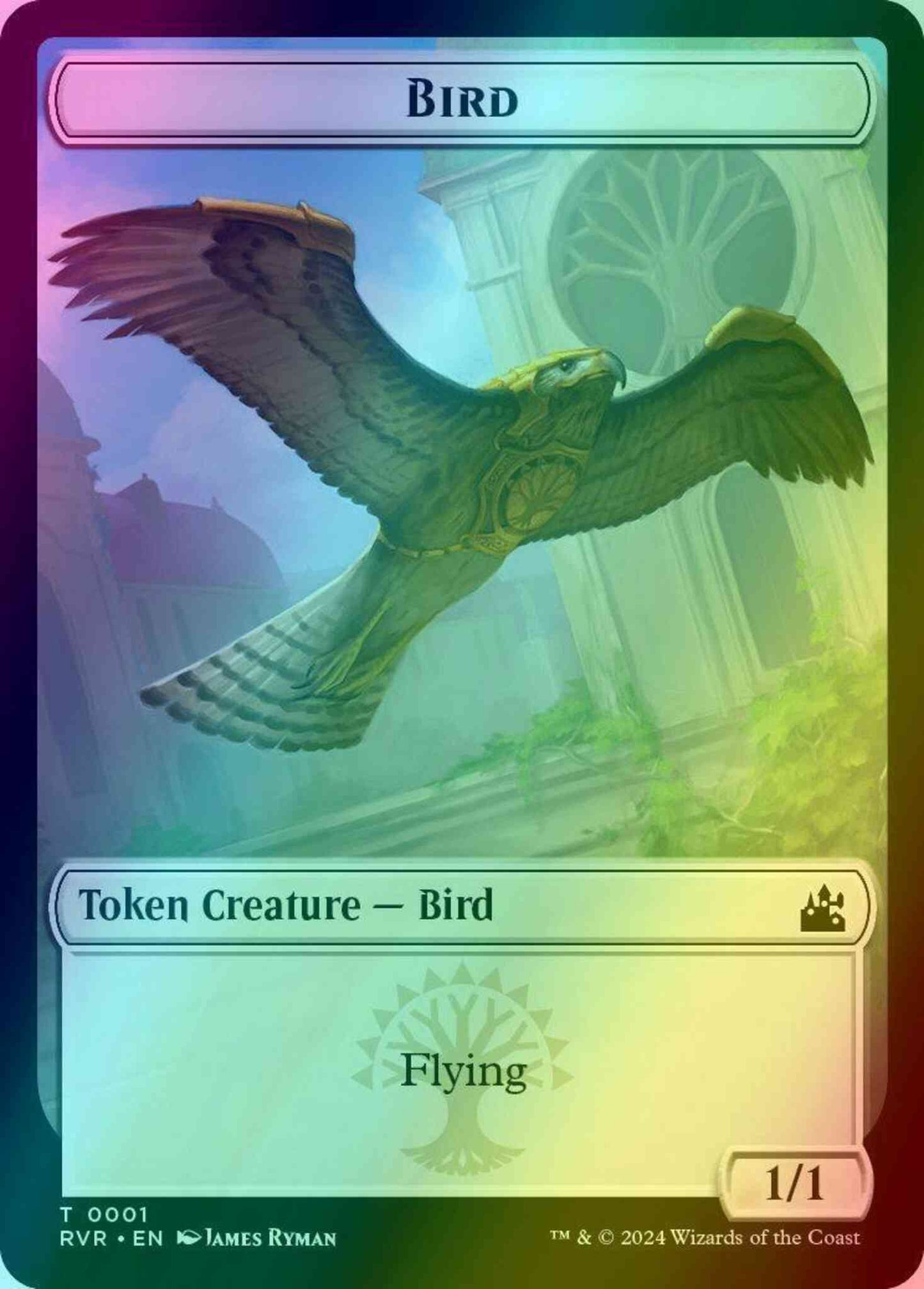 Bird Token (01) // Domri Rade Emblem (20) [Ravnica Remastered: Tokens] [Foil]