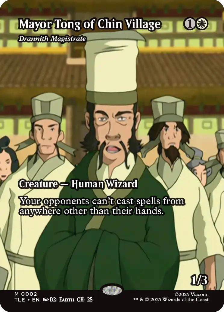 Mayor Tong of Chin Village - Drannith Magistrate [2] [Borderless] [Source Material] [Avatar: The Last Airbender Eternal] [Non-Foil]