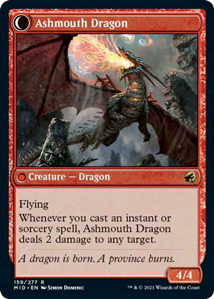 Smoldering Egg // Ashmouth Dragon [159] [Innistrad: Midnight Hunt] [Non-Foil]