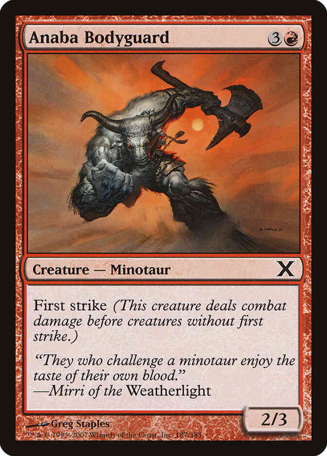 Anaba Bodyguard [187] [Tenth Edition] [Non-Foil]