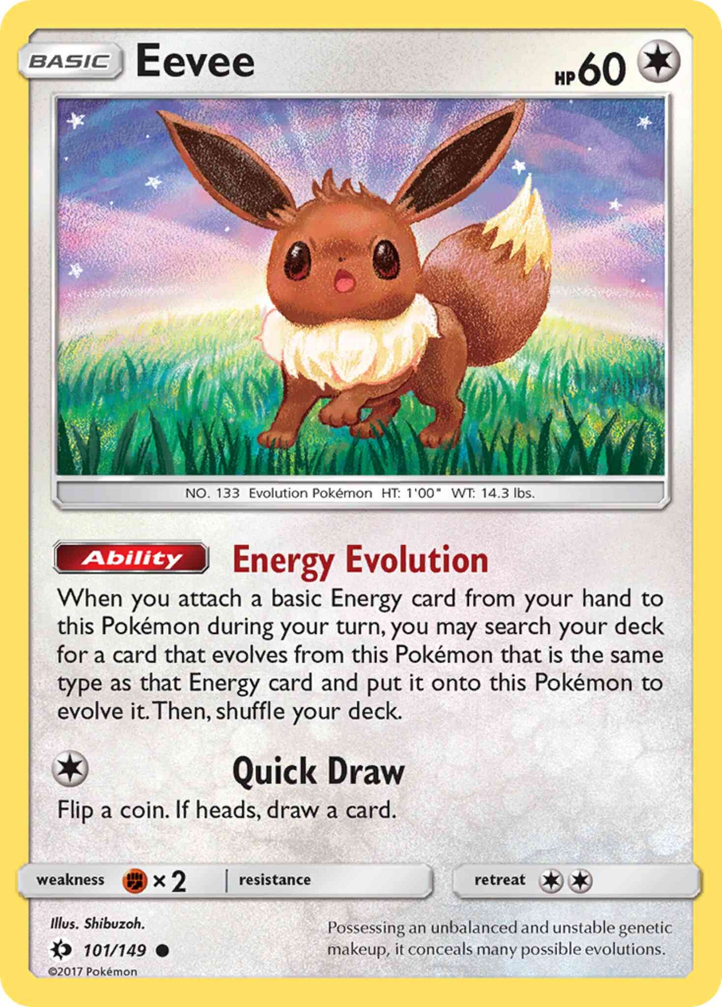 Eevee - 101/149 - Common [sm1-101] [Non-Holo]