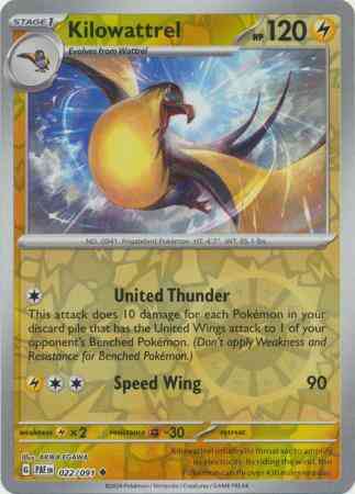 Kilowattrel - 022/091 - Uncommon [sv045-022] [Reverse Holo]