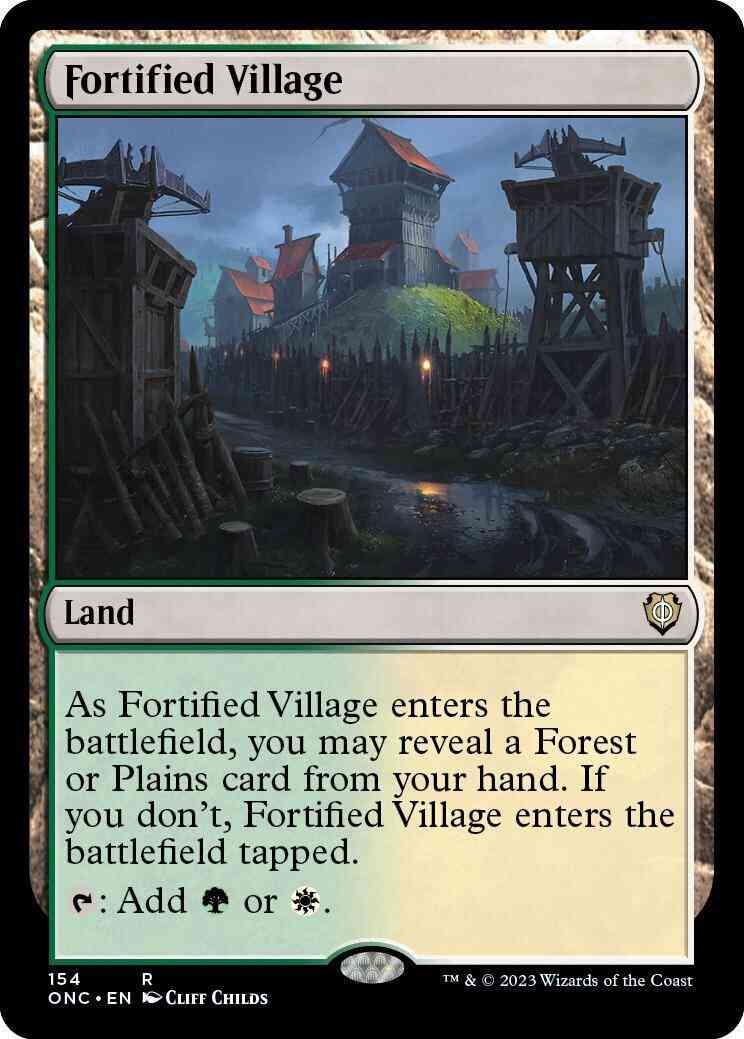 Fortified Village [154] [Phyrexia: All Will Be One: Commander] [Non-Foil]