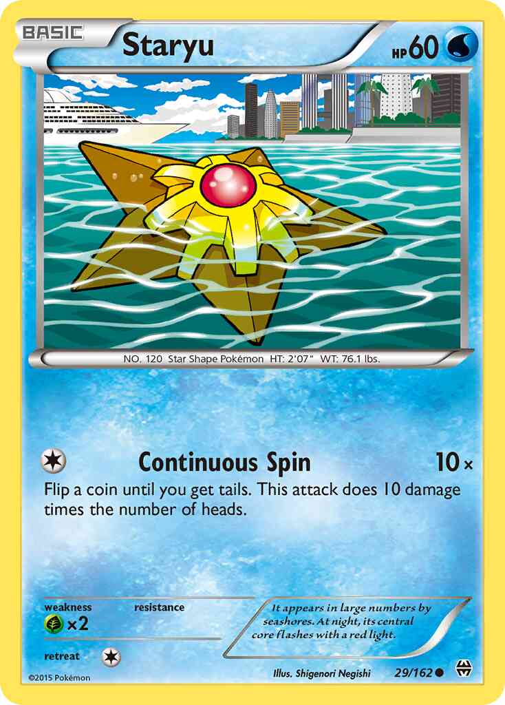 Staryu - 29/162 - Common [xy8-29] [Reverse Holo]