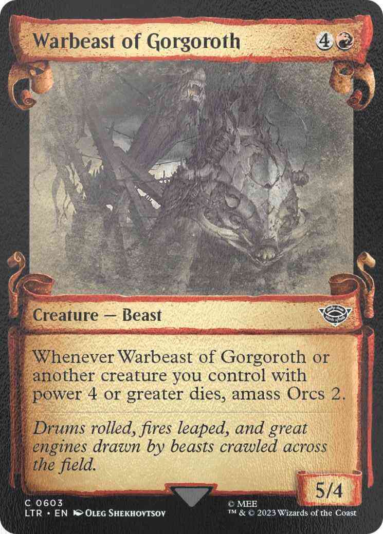 Warbeast of Gorgoroth [603] [Scrolls Showcase] [The Lord of the Rings: Tales of Middle-earth] [Silver Foil]