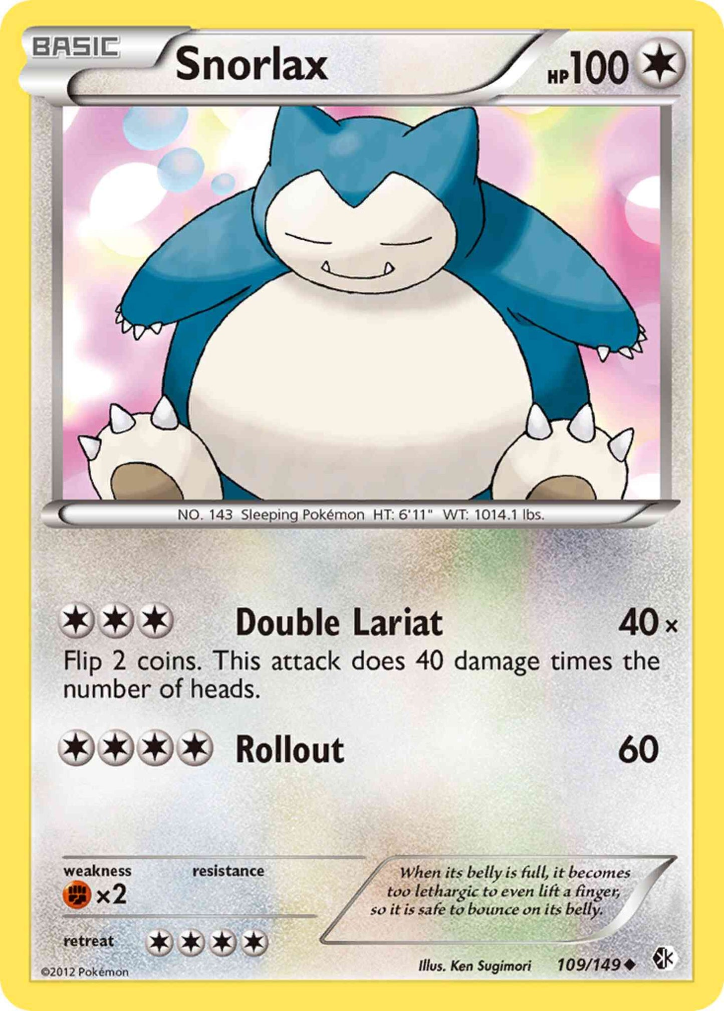 Snorlax - 109/149 - Uncommon [bw7-109] [Reverse Holo]