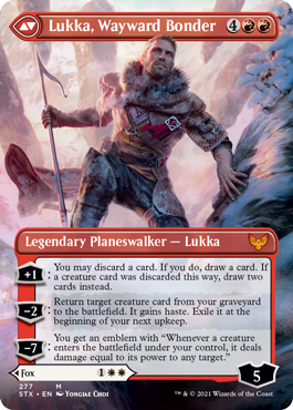 Mila, Crafty Companion // Lukka, Wayward Bonder [277] [Borderless] [Strixhaven: School of Mages] [Non-Foil]
