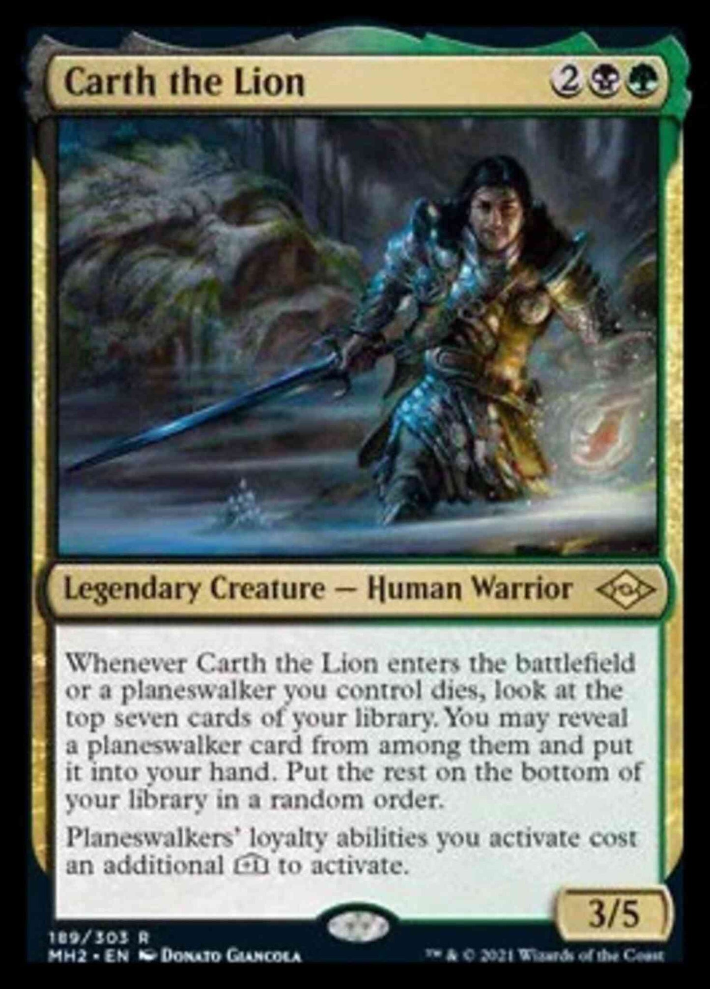 Carth the Lion [189] [Modern Horizons 2] [Non-Foil]