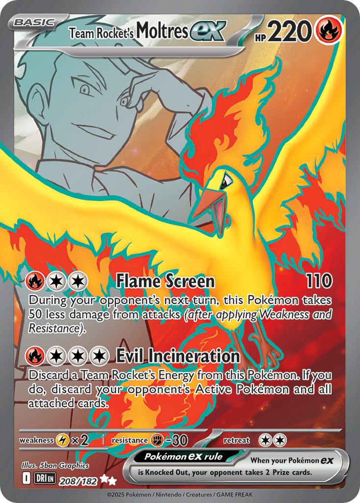 Team Rocket's Moltres ex - 208/182 - Ultra Rare [sv10-208] [Ultra]
