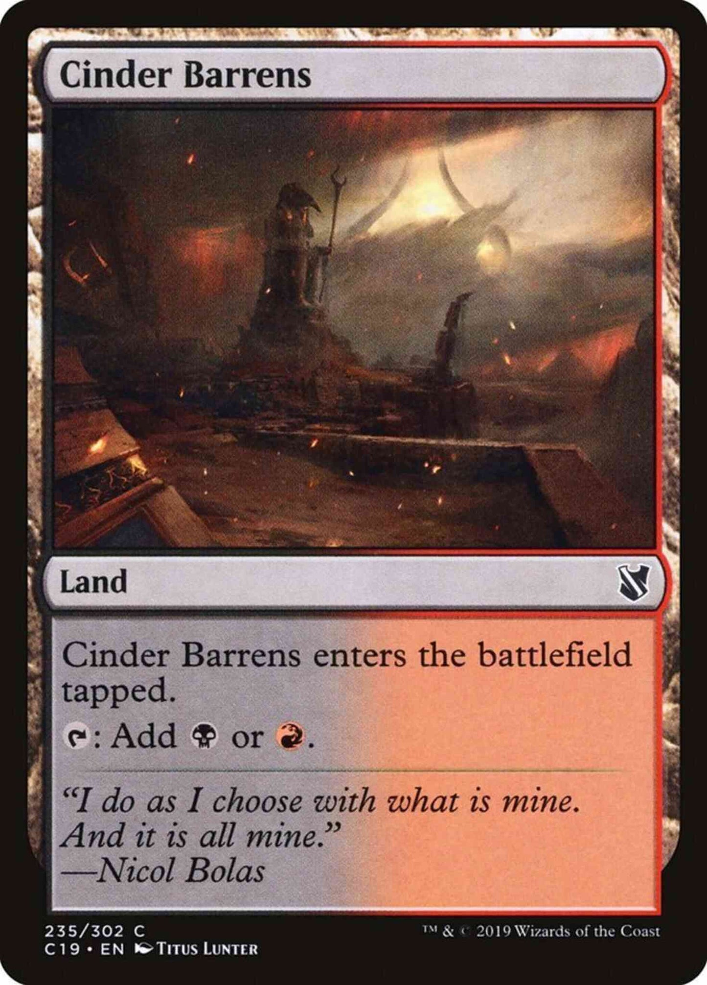 Cinder Barrens [235] [Commander 2019] [Non-Foil]