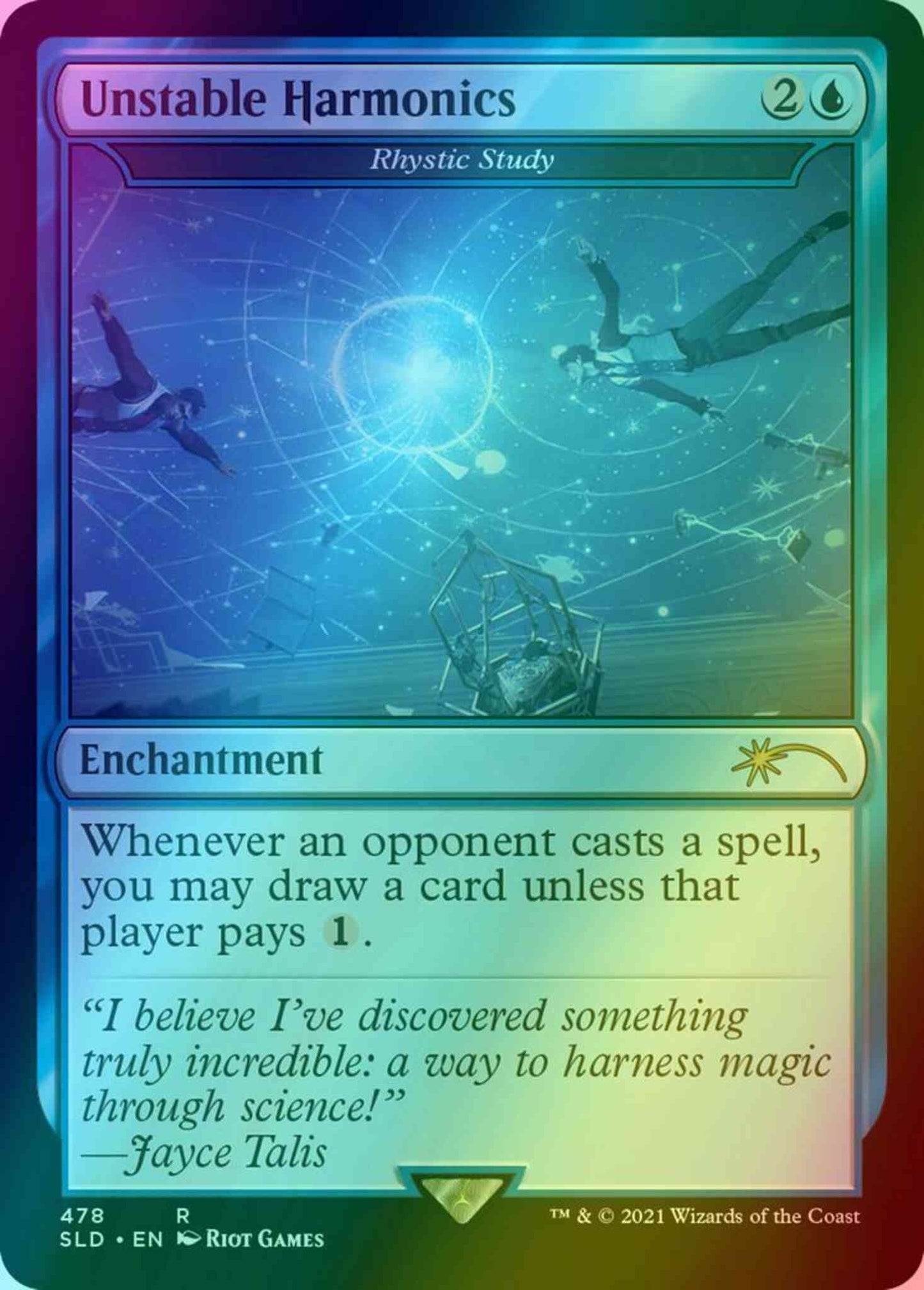 Unstable Harmonics - Rhystic Study [0478] [Arcane] [Secret Lair Drop] [Foil]