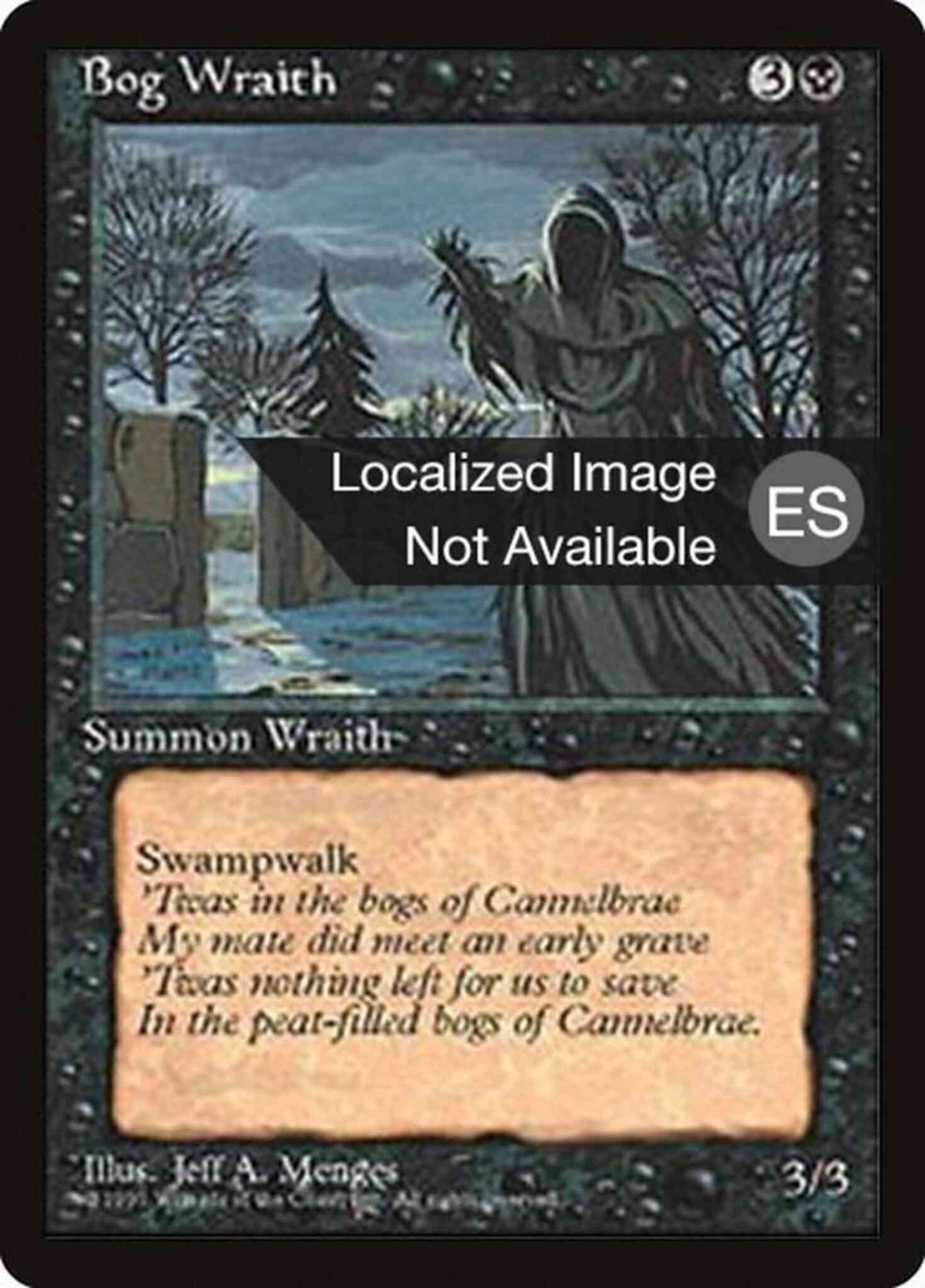 Bog Wraith - Portuguese [124] [Fourth Edition Black Border: Portuguese] [Non-Foil]