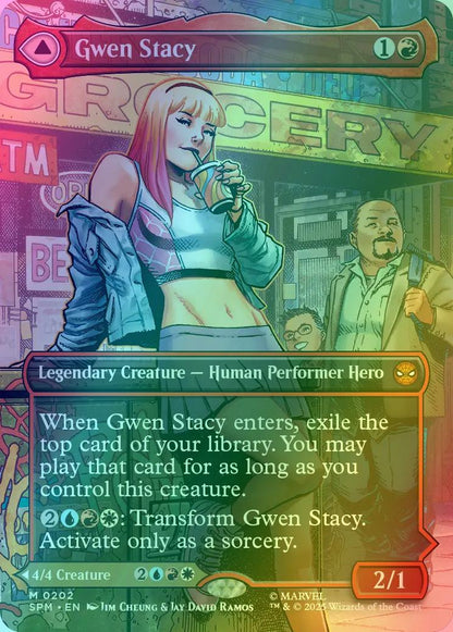 Gwen Stacy // Ghost-Spider [202] [Borderless] [Scene] [Marvel's Spider-Man] [Foil]