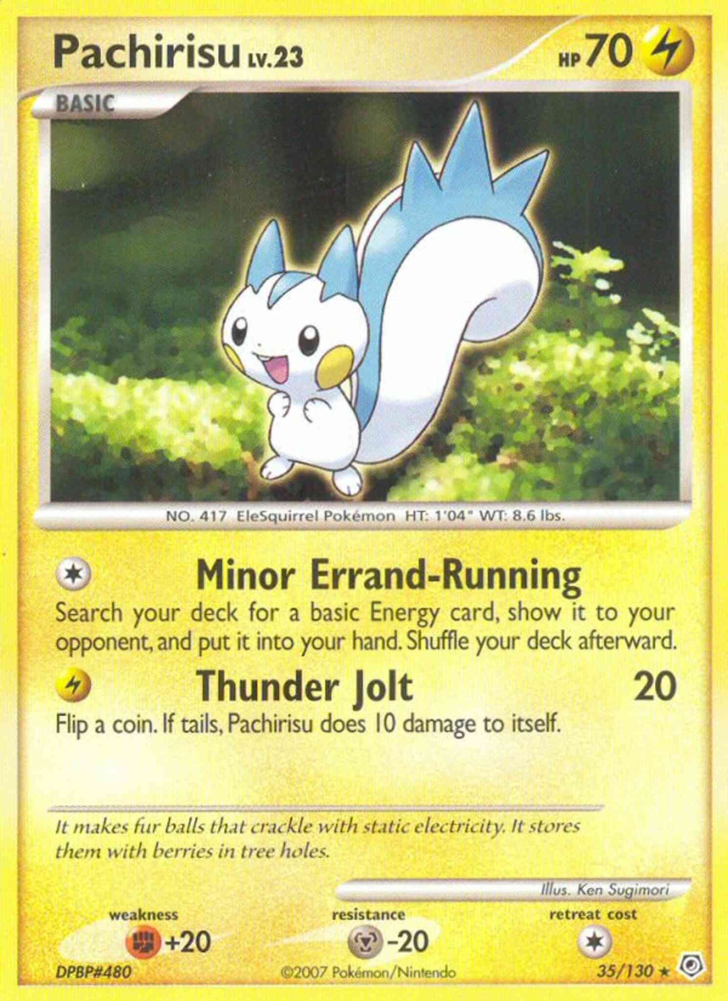 Pachirisu - 35/130 - Rare [dp1-35] [Reverse Holo]