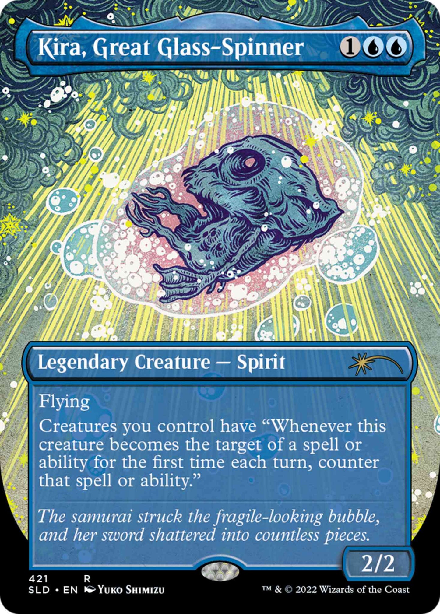 Kira, Great Glass-Spinner [0421] [Borderless] [Yuko Shimizu] [Secret Lair Drop] [Non-Foil]