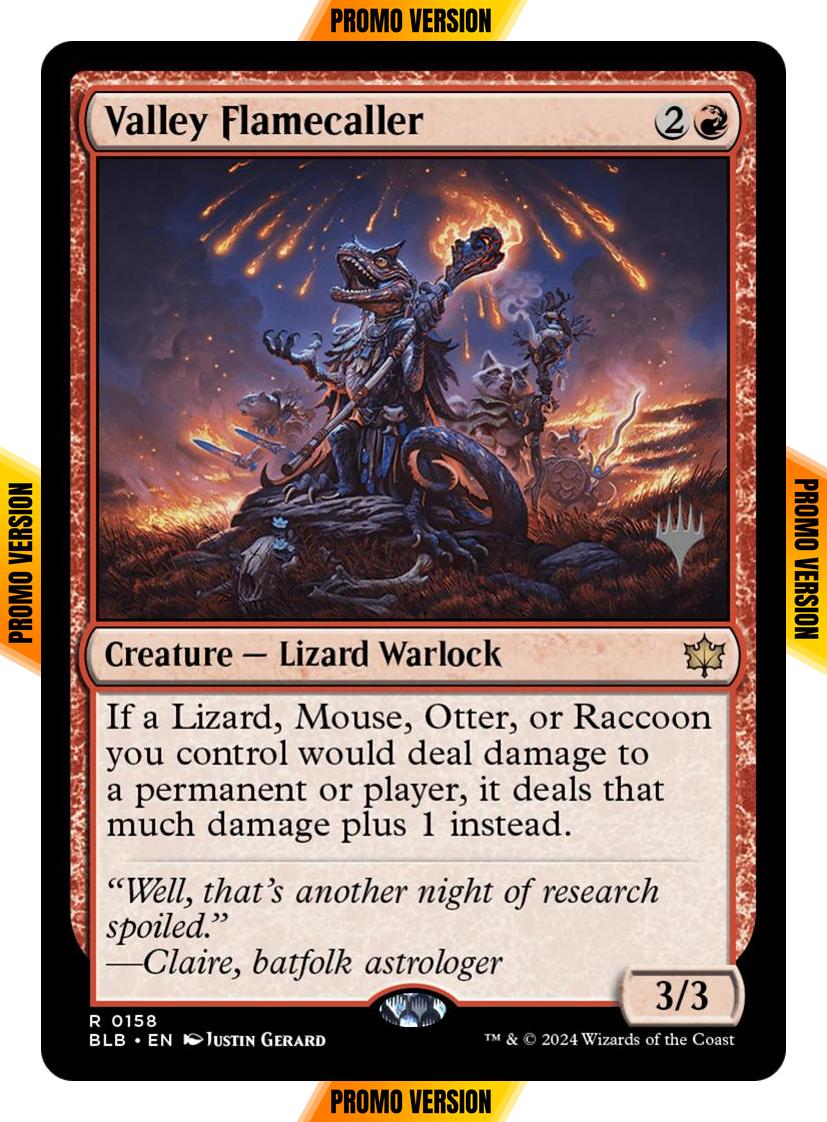 Valley Flamecaller [158p] [Promo Pack] [Bloomburrow: Promos] [Non-Foil]
