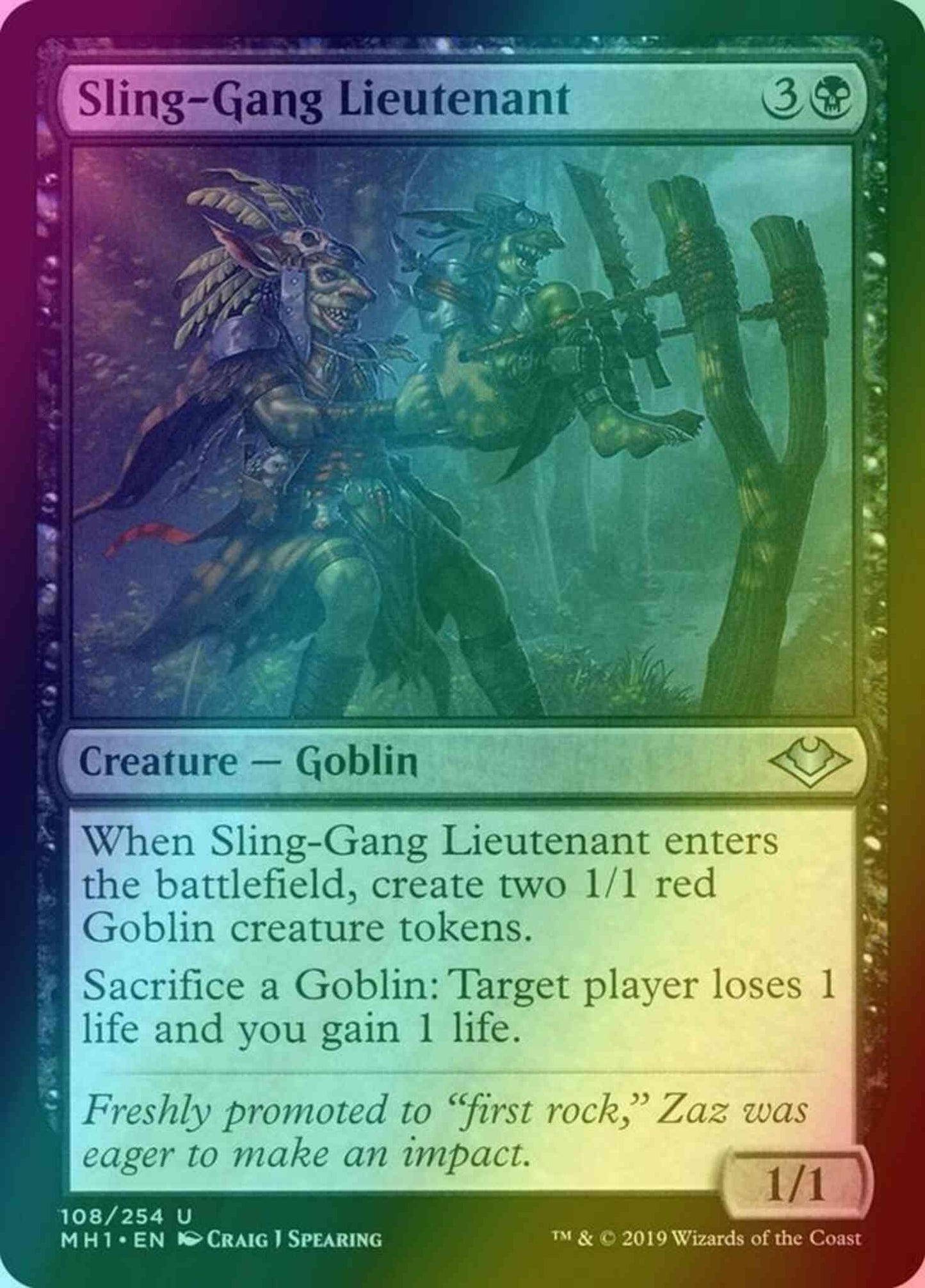Sling-Gang Lieutenant [108] [Modern Horizons] [Foil]