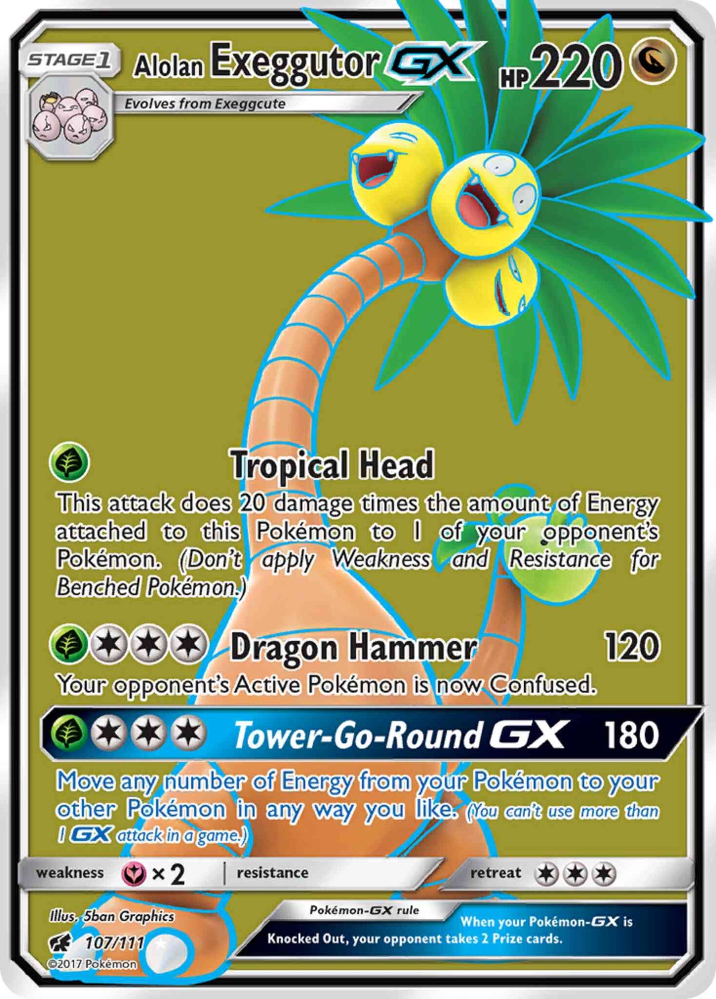 Alolan Exeggutor-GX - 107/111 - Rare Ultra [sm4-107] [Ultra]