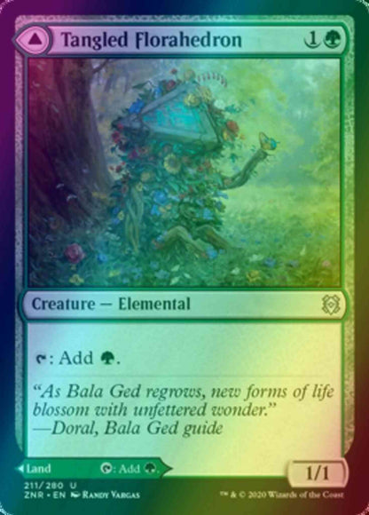 Tangled Florahedron // Tangled Vale [211] [Zendikar Rising] [Foil]