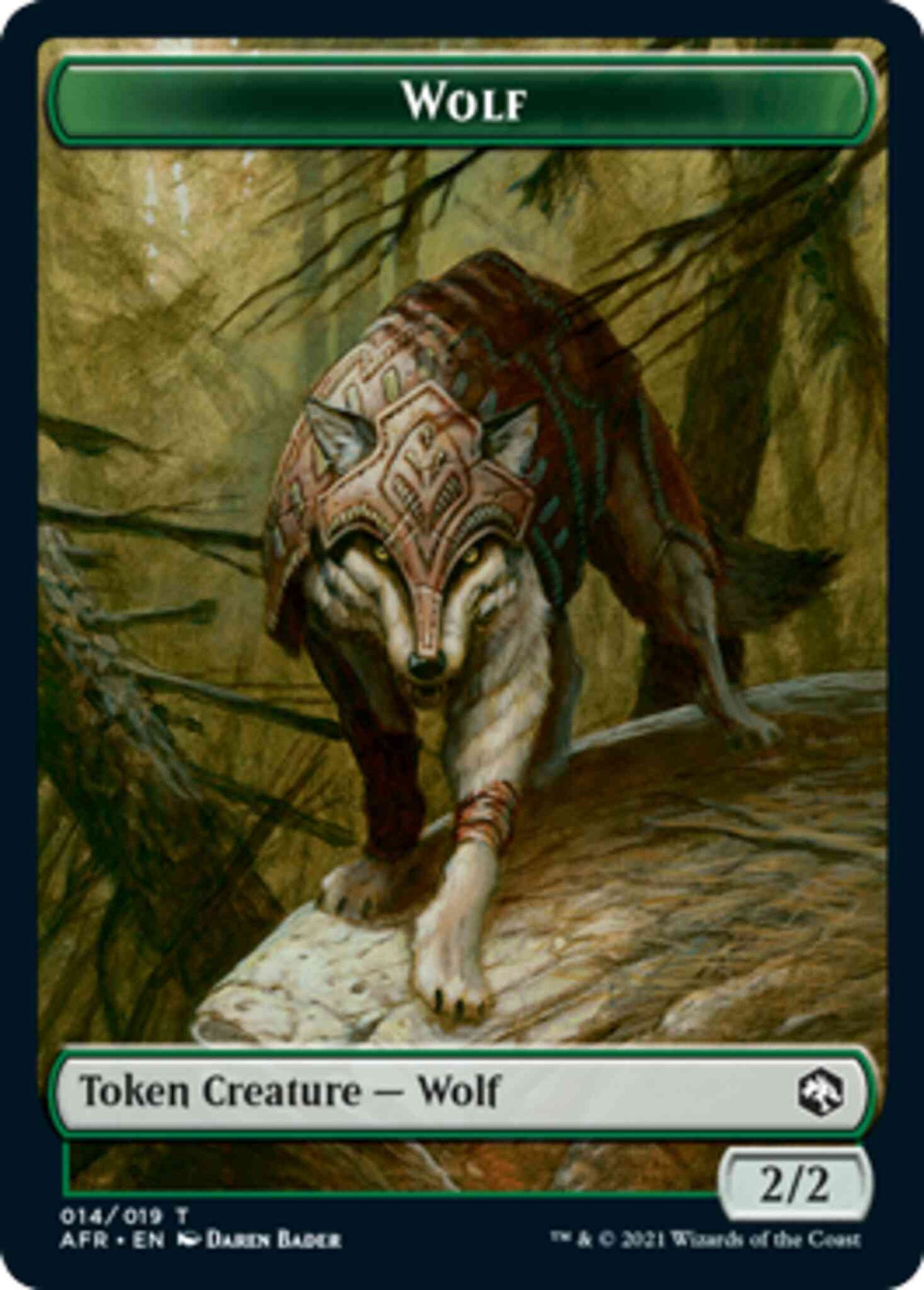 Wolf Token [14] [Adventures in the Forgotten Realms: Tokens] [Non-Foil]