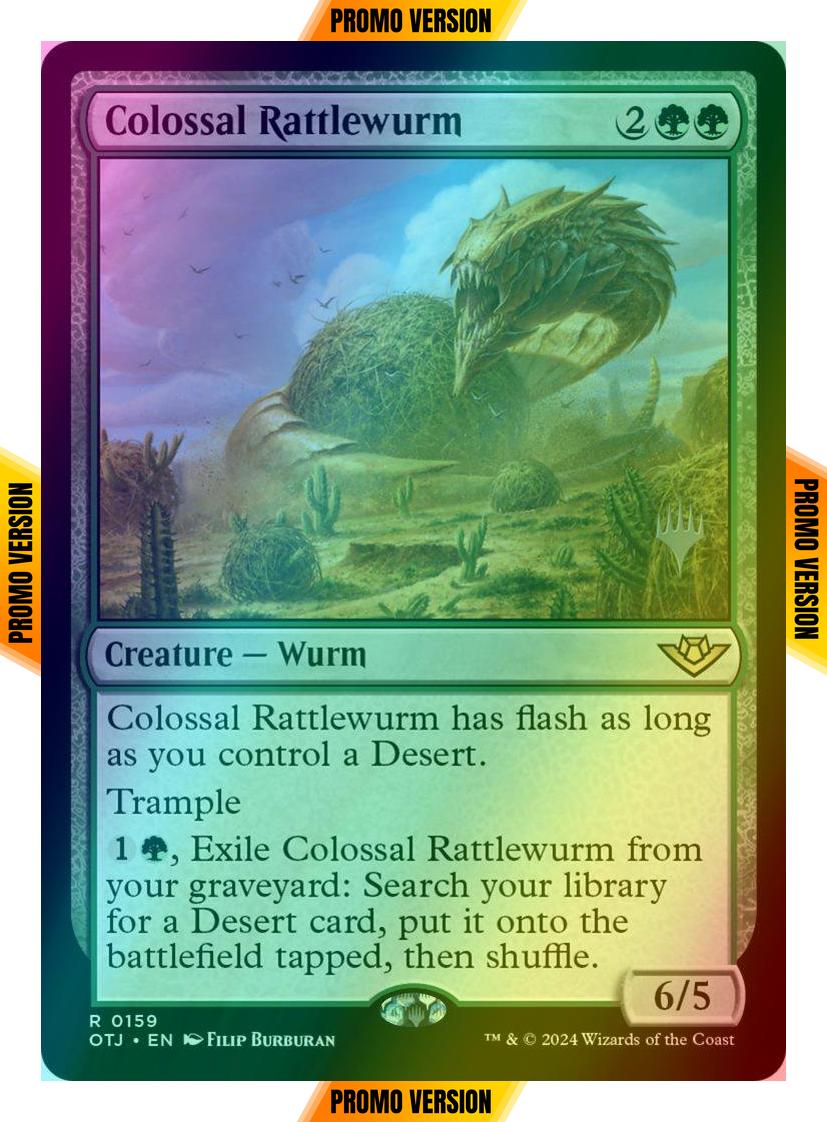 Colossal Rattlewurm [159p] [Promo Pack] [Outlaws of Thunder Junction: Promos] [Foil]