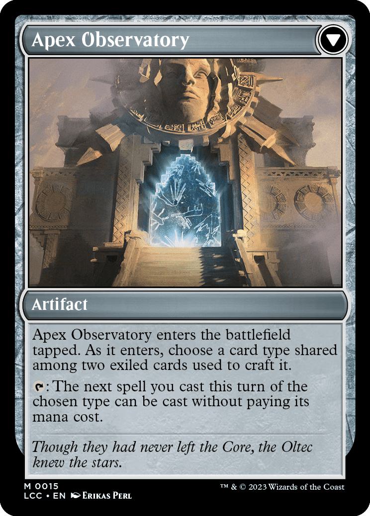 Eye of Ojer Taq // Apex Observatory [15] [The Lost Caverns of Ixalan: Commander] [Non-Foil]