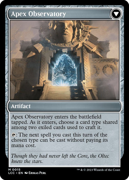 Eye of Ojer Taq // Apex Observatory [15] [The Lost Caverns of Ixalan: Commander] [Non-Foil]