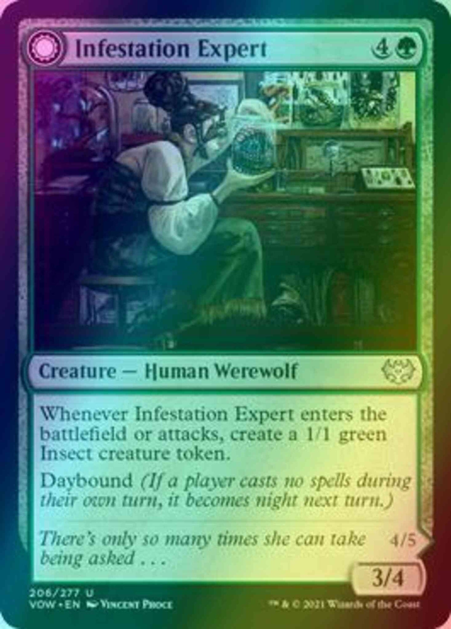 Infestation Expert // Infested Werewolf [206] [Innistrad: Crimson Vow] [Foil]