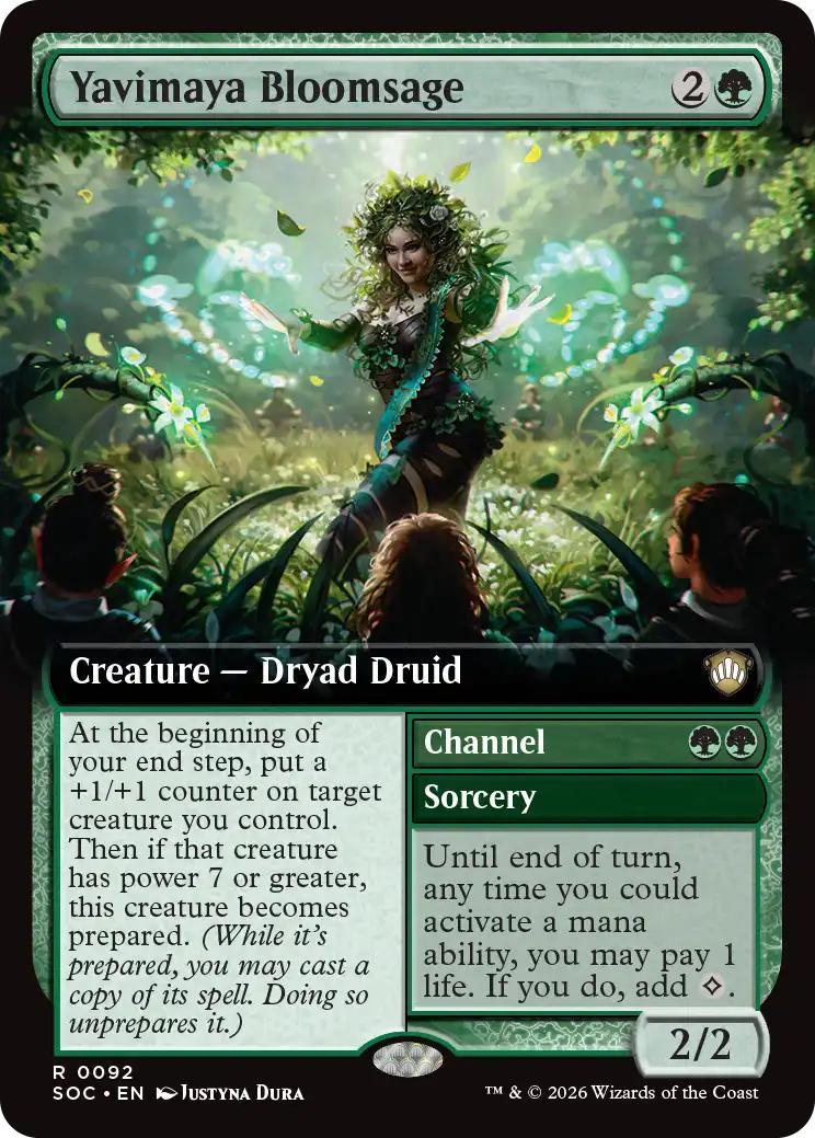 Yavimaya Bloomsage // Channel [92] [Extended Art] [Secrets of Strixhaven: Commander] [Non-Foil]