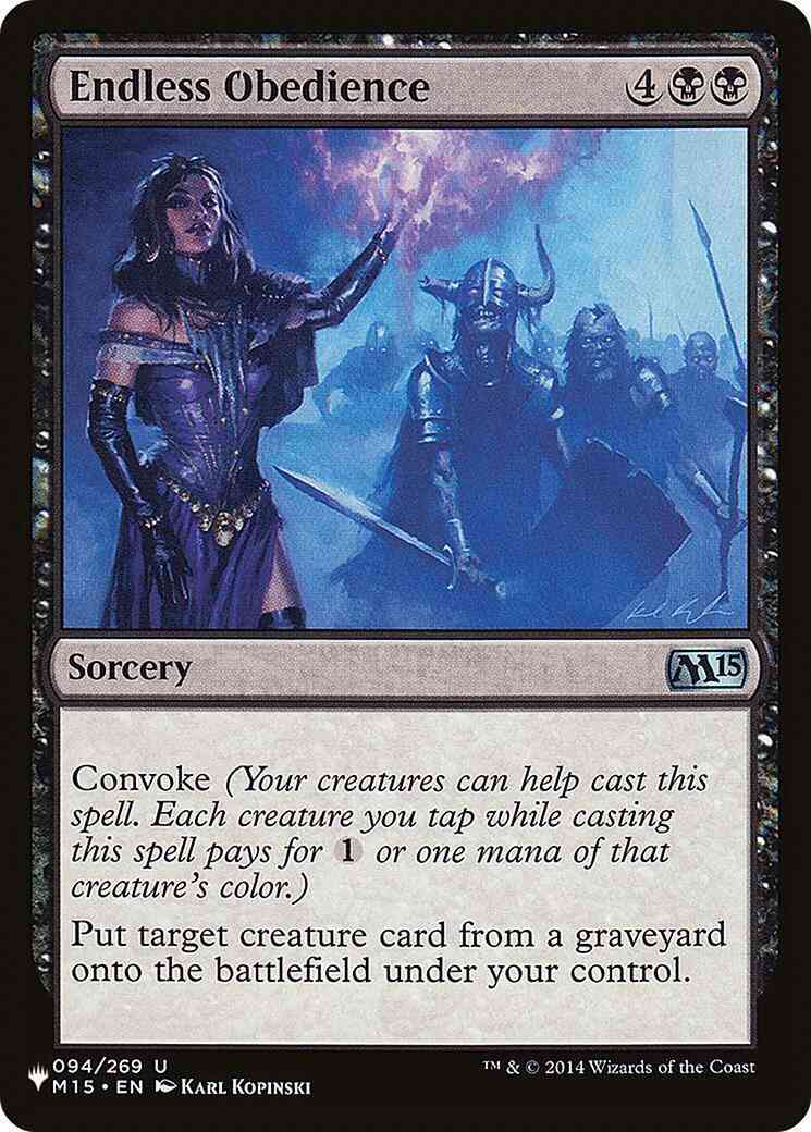 Endless Obedience [M15-94] [The List] [Non-Foil]