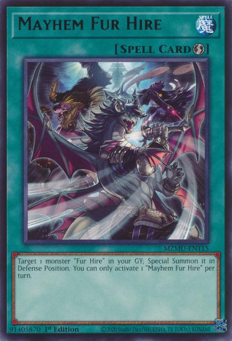 Mayhem Fur Hire - MZMU-EN115 - Rare - 1st Edition