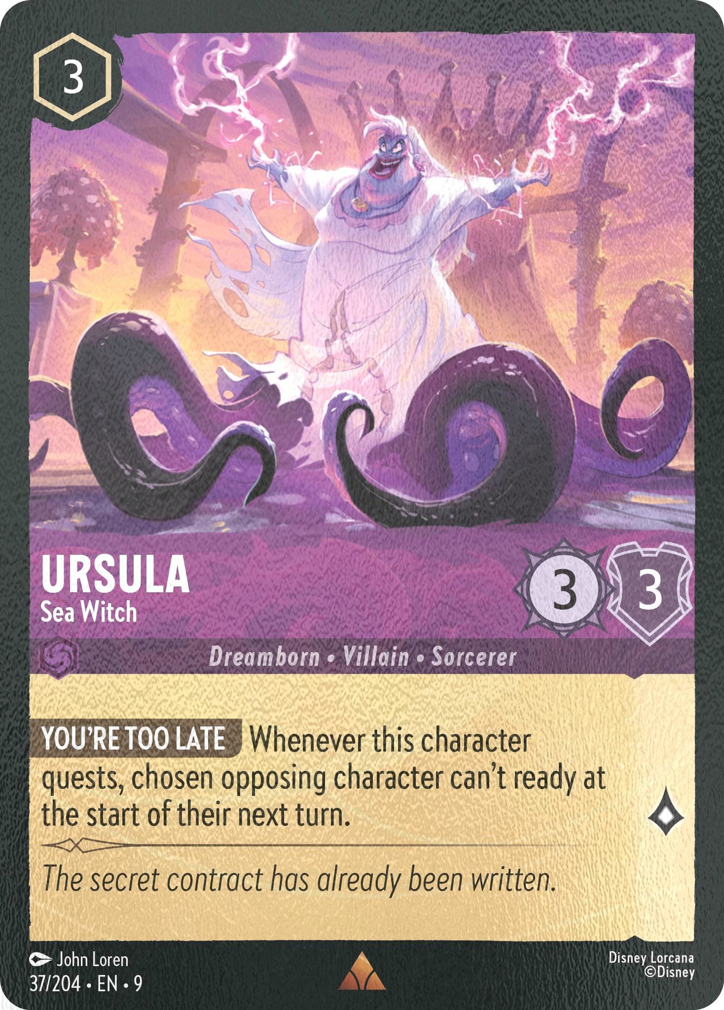 Ursula - Sea Witch - 37/204 [Fabled] [Cold Foil]