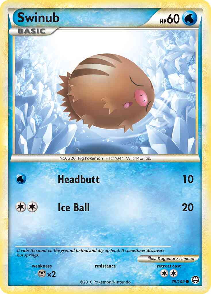 Swinub - 79/102 - Common [hgss4-79] [Reverse Holo]